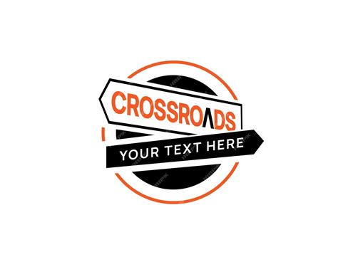 Premium Vector | Simple unique crossroads street sign logo design template