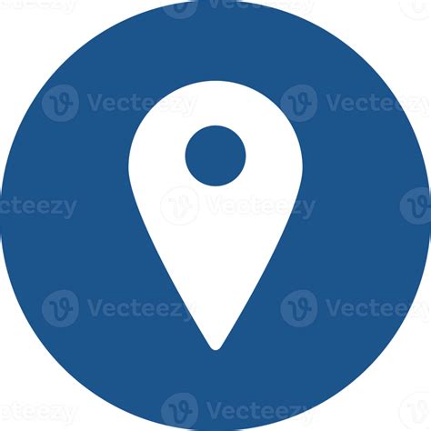 Location Pointer Pin Icon Design In Blue Circle 14440939 Png