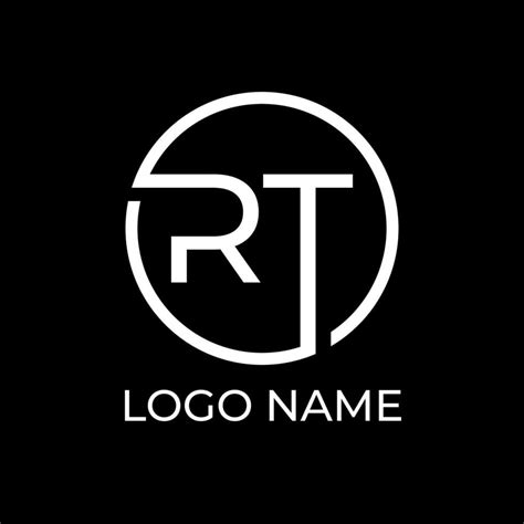 rt initial  circle logo design  vector art  vecteezy