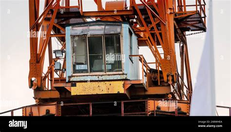 Details Of A Large Wharf Crane Stock Photo Alamy