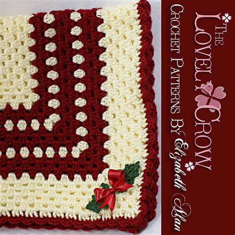 Christmas Holly Baby Blanket Free Crochet Pattern