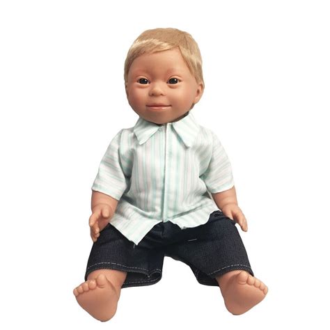 Down Syndrome Doll |37cm| Boy - Blonde Hair