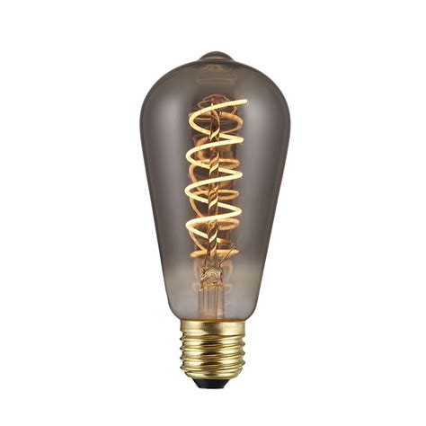 China Flexible Soft Spiral Filament Led Bulb A60 St64 G125 Gold And Smoky Decor Bulbs