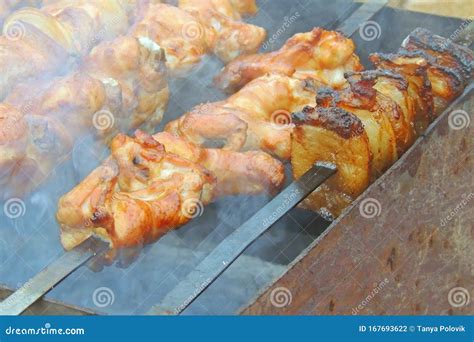 Grilled Pork Barbecue Stock Photo Image Of Meal Barbecue 167693622