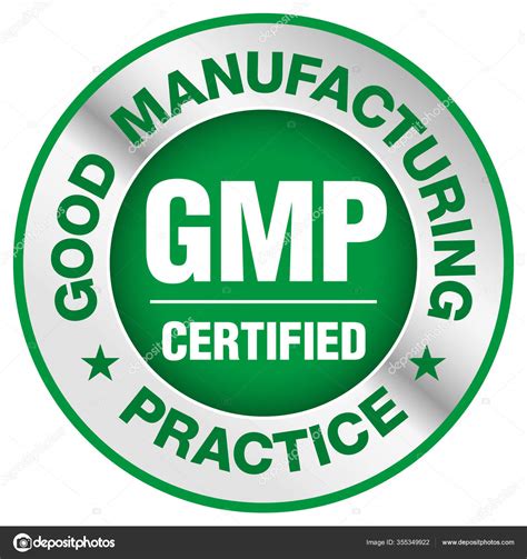 Gmp Good Manufacturing Practice Certified Stamp White Background Vector