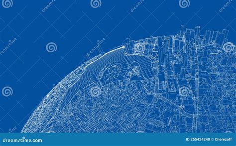 D City Sphere Vector Rendering Of D Stock Vector Illustration Of