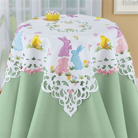 Field Of Bunnies Soft Pastel Easter Table Linens Collections Etc