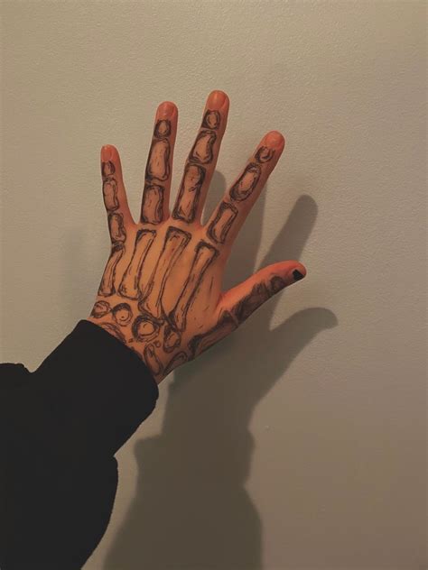 Skeleton Hand Drawing On Hand Tiktok Easy