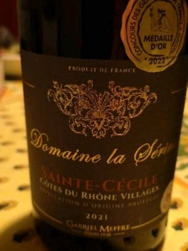 Gabriel Meffre Domaine La S Rie Sainte C Cile Vivino Us