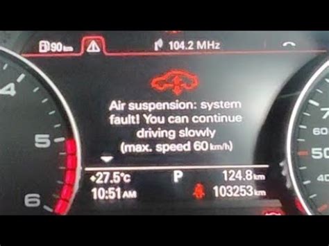 Audi A6 C7 Air Suspension System Fault Message C1046 00 YouTube