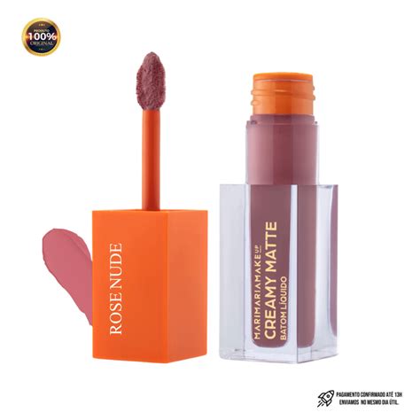 Batom Líquido Creamy Matte da Mari Maria Makeup Cor Rose Nude Shopee Brasil