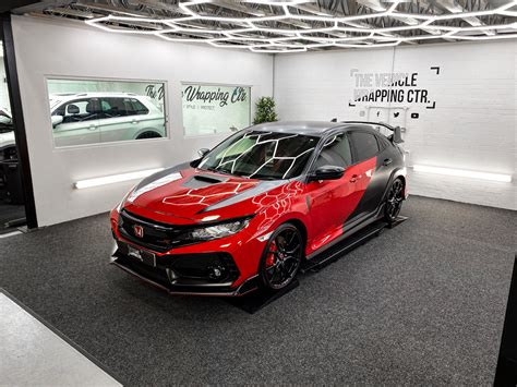 Honda Civic Type R Satin Black Partial Wrap Personal Wrapping Project