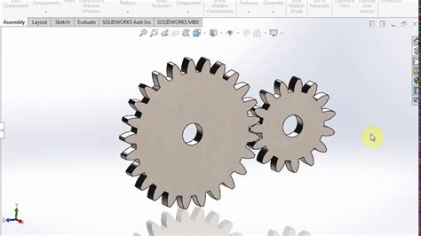 Solidworks 2016 Gear Mate Tutorial Youtube