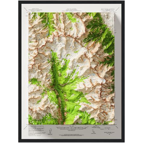 Mount Whitney Map | Relief Map | Geoartmaps