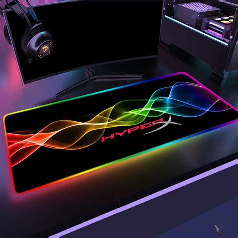 HyperX Anime Mouse Pad Xxl RGB Mousepad Gamer Accessories Table Pads