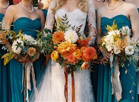 20 Dark Teal And Rust Orange Wedding Color Ideas For Fall