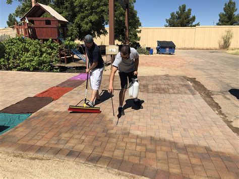 Concrete Pavers Cleaning & Sealing - Baker's Travertine Power Clean