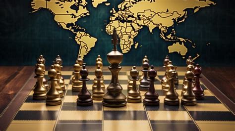 Premium AI Image Concept Of Geopolitics Or Worldwide Economychess