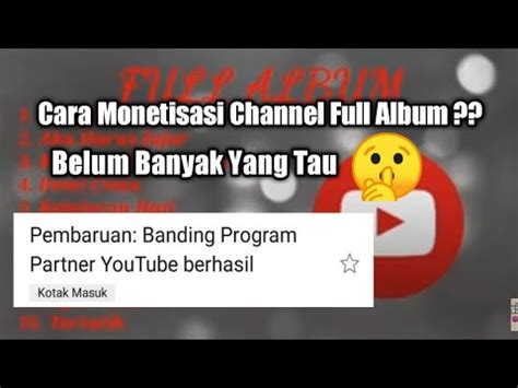 Monetisasi Konten Musik Youtube