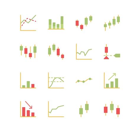 Conjunto de iconos de finanzas y marketing estadísticas gráficos