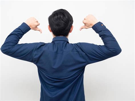 man stand turn  show thumb   stock photo  vecteezy