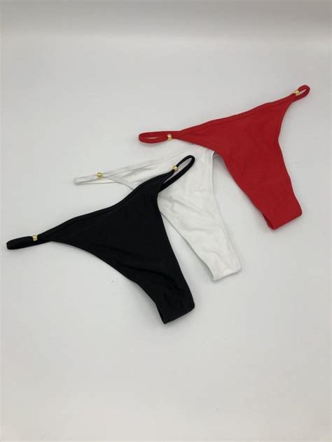 String Bikini Bikinibroekje Luxe Met Kraaltjes Dames Wit Size S Bol