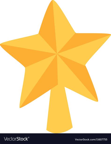 Christmas Star Tree Symbol Royalty Free Vector Image