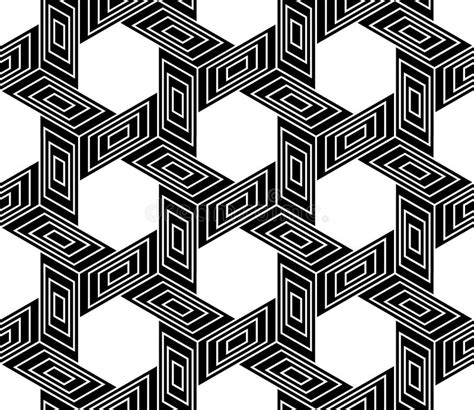 Vector Modern Seamless Geometry Pattern Trippy Black And White