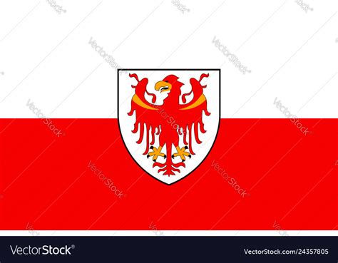 Flag Of South Tyrol Trentino Alto Adige Italy Vector Image