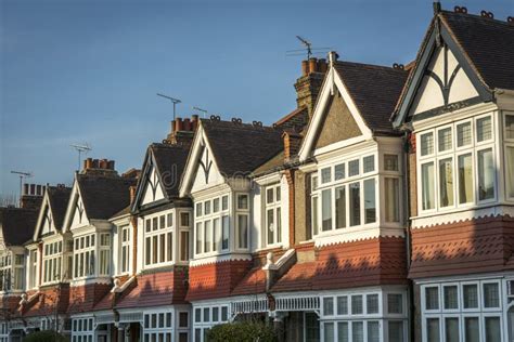 Row Of Terraced Houses Stock Image Image Of Market 135914597