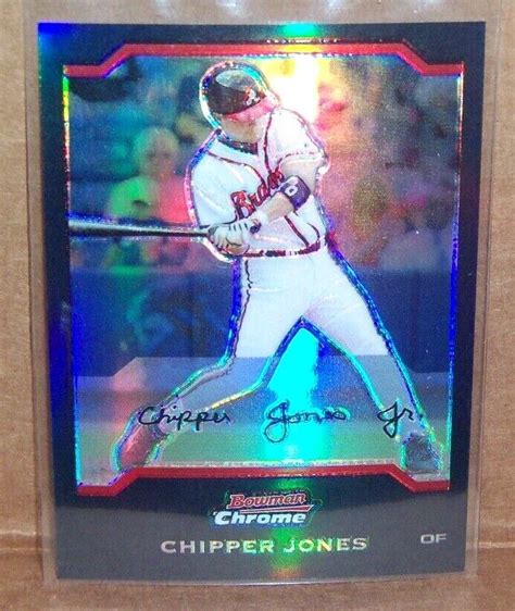 2004 Bowman Chrome CHIPPER JONES 105 Refractor Baseball EBay