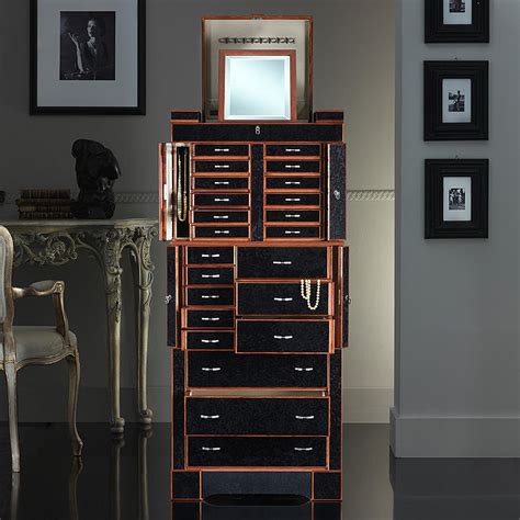 Agresti Polished Black Jewelry Armoire Frontgate