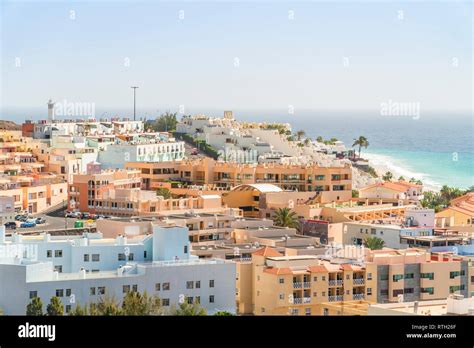 Morro Jable Town Located On South Of Fuerteventura Island By Atlantic