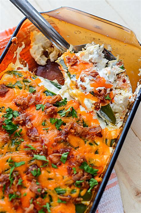 Jalapeño Popper Chicken Casserole Low Carb Keto friendly My