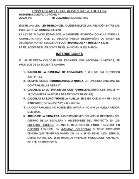 Como Calcular Una Escalera Pdf