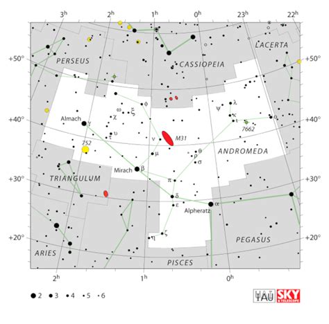 Constelación Andrómeda Estrellas Origen y Posición