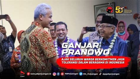 Ganjar Pranowo Ajak Seluruh Warga Berkomitmen Jaga Toleransi Dalam