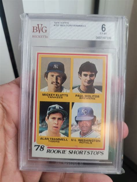 Topps Paul Molitor Alan Trammell Bvg Rc Rookie Hof Ebay