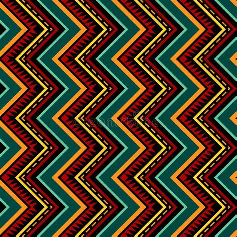 Modelo Inconsútil Tribal Del Zigzag Vertical Ilustración del Vector