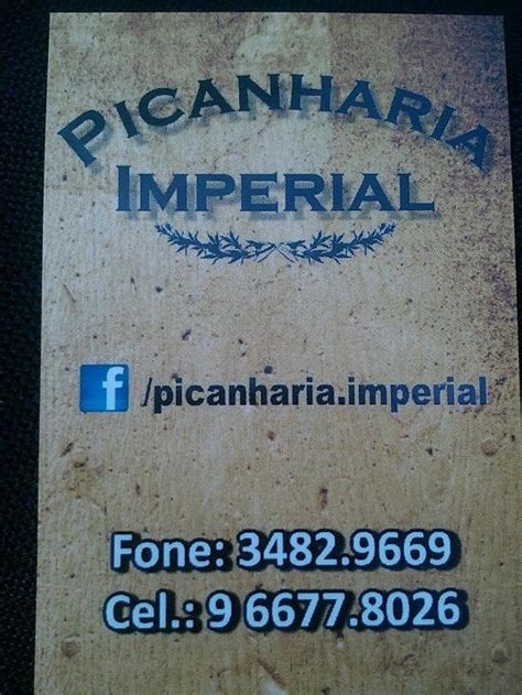 Menu At Picanharia Imperial Bbq S O Paulo