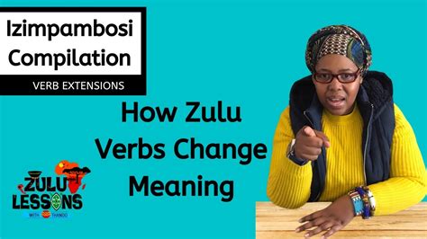 Verb Derivative Impambosi Compilation Grammar Speak Learn Zulu