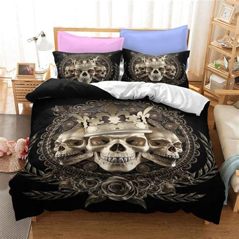 Triple King Crown Bedding Set Skullflow