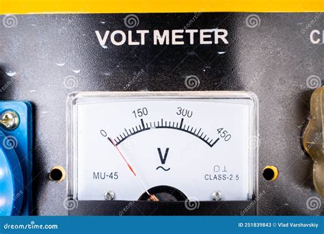 Measuring Instrument Mechanical Voltmeter Close Up Stock Image Image