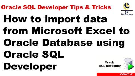 How To Import Data From Microsoft Excel To Oracle Database Using Oracle