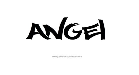 Angel Name Tattoo Designs