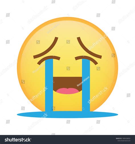 Happy Tears Cry Emoji Emoticon Vector Stock Vector (Royalty Free ...