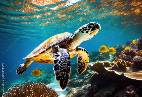 vibrant turtle shell patterns underwater colorful designs textures