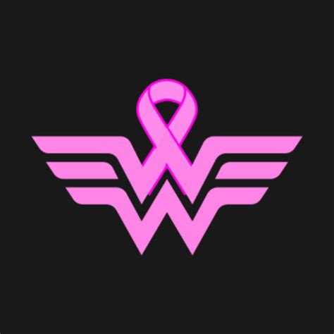 Wonder Woman Cancer Ribbon Svg