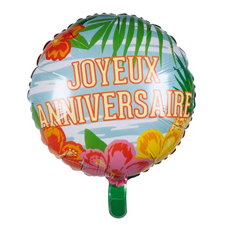 Ballon De Baudruche Paradise Joyeux Anniversaire Partywinkel