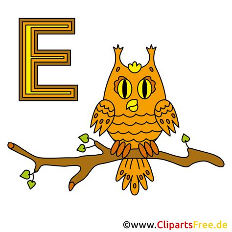 Alphabet German Owl Picture For Preschool